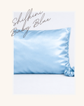 Šhilkinis baby blue silk pillowcase in a light 