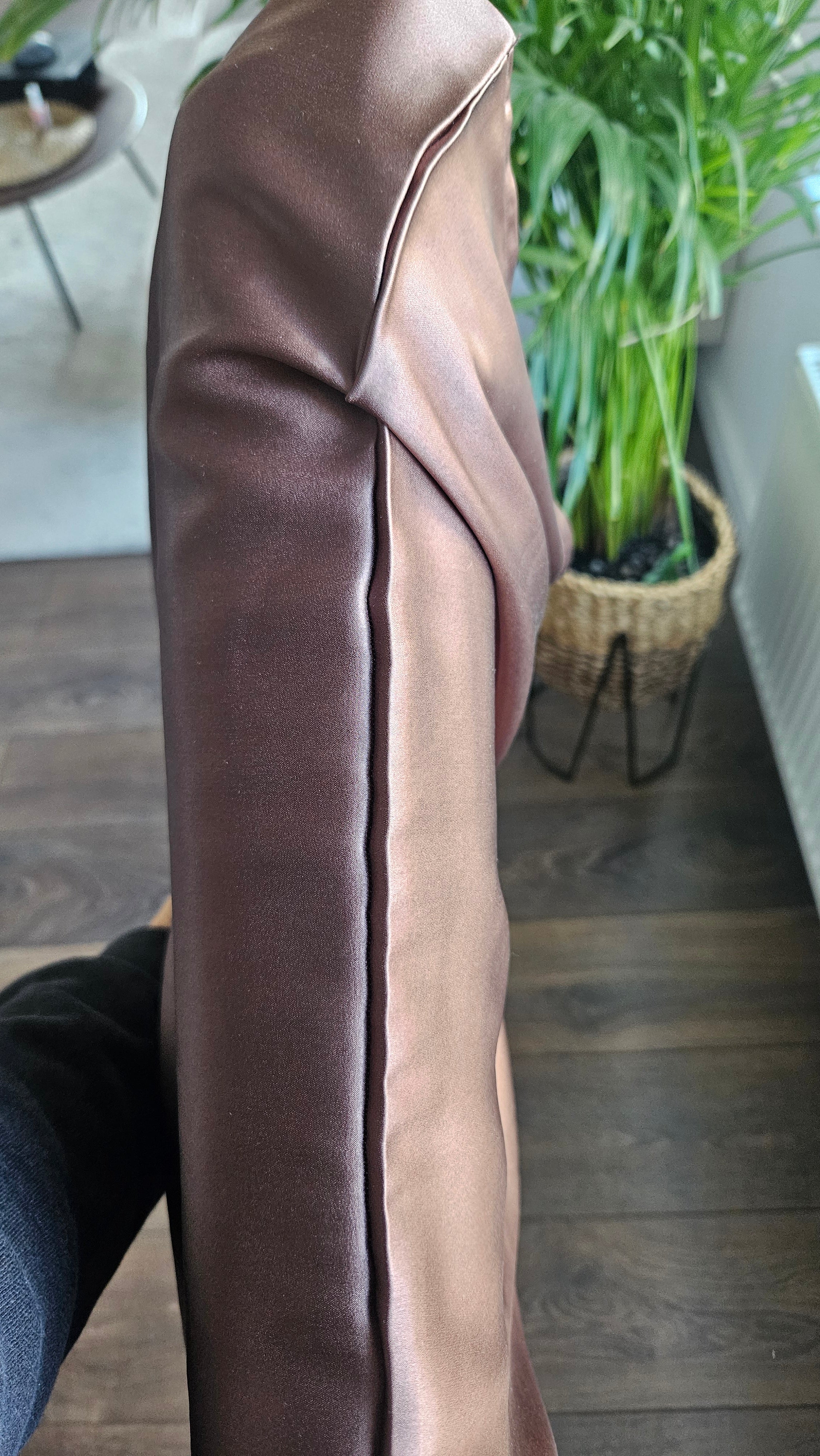 brown silk pillowcase pillow covered