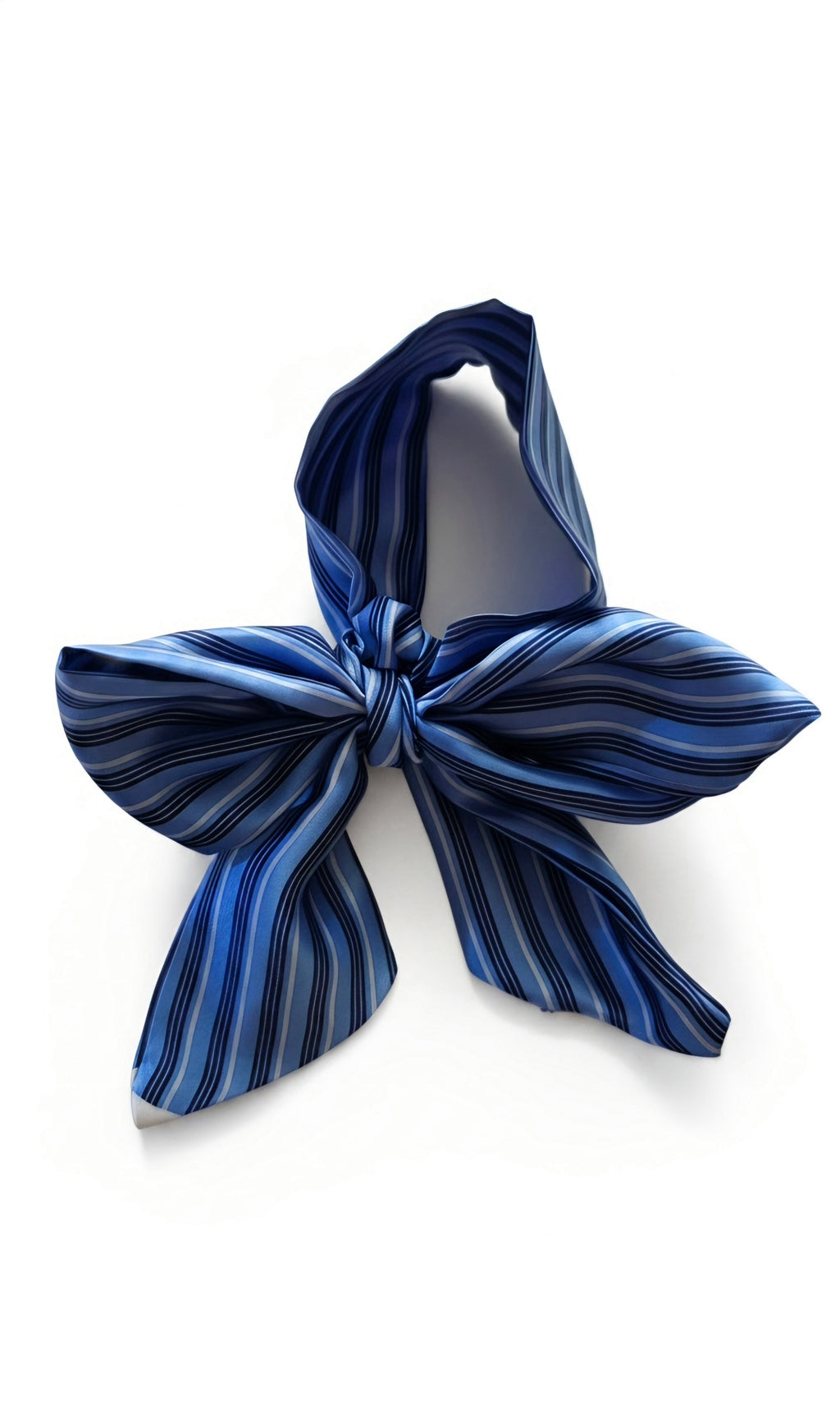 Prabangi Šilko Juosta – Mėlyni Dryžiai | Shilkini